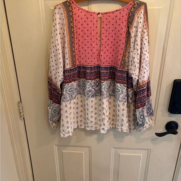 Sundance Pink and White Boho Tunic - Picture 2 of 4